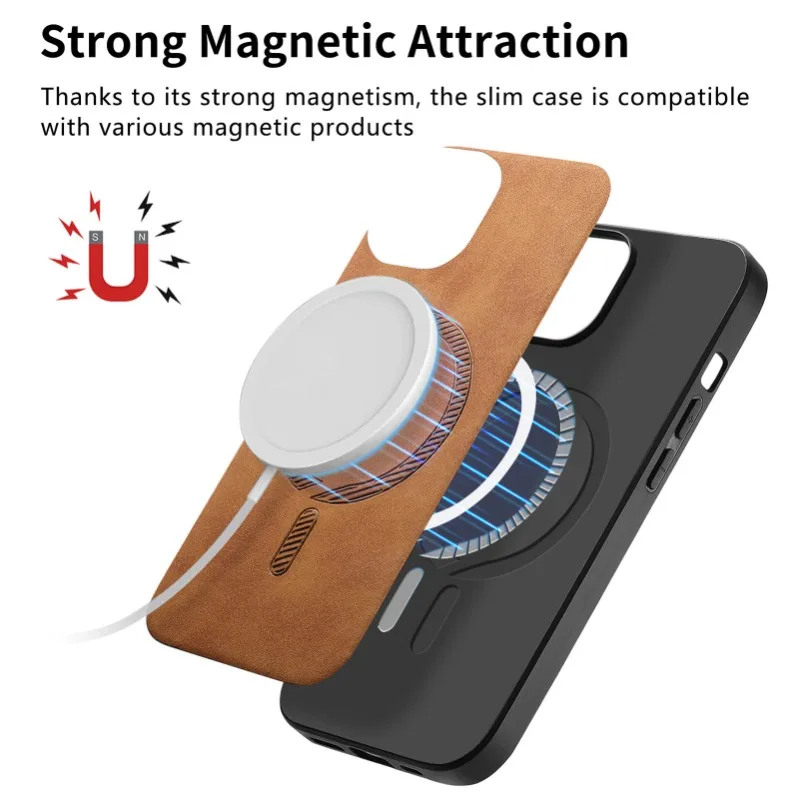Funda MagSafe Realme GT7 Pro de cuero magnética antigolpes