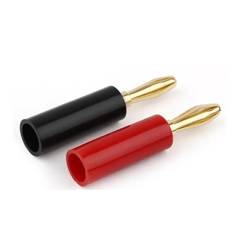 Conector Banana 4mm Chapado en Oro para Altavoces Rojo y Negro - imagen 3