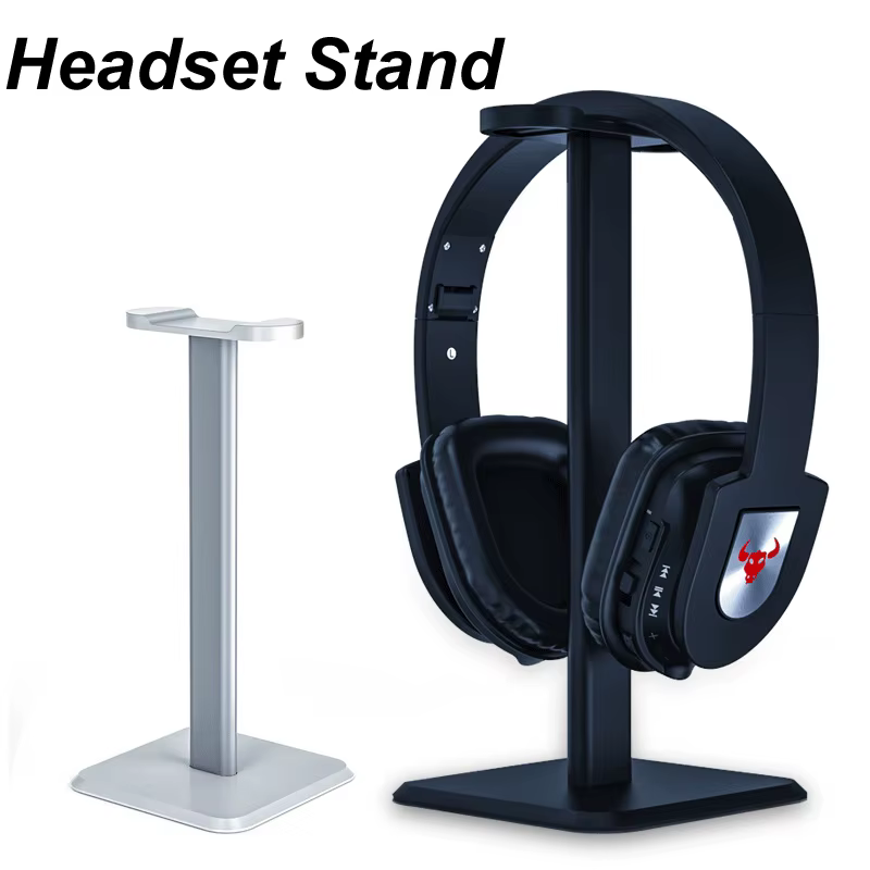 Soporte de auriculares en escritorio gamer
