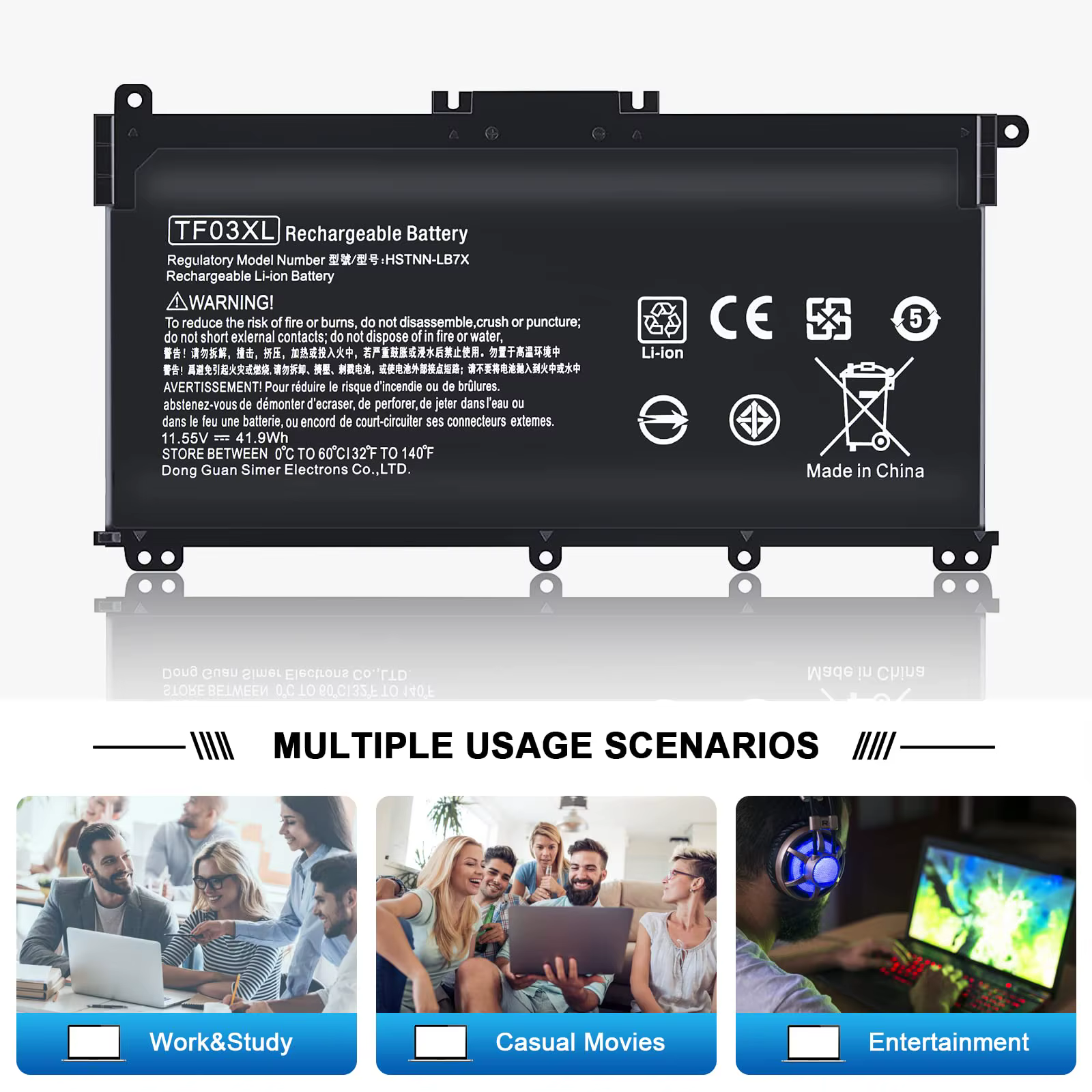 Batería TF03XL - encapsulado