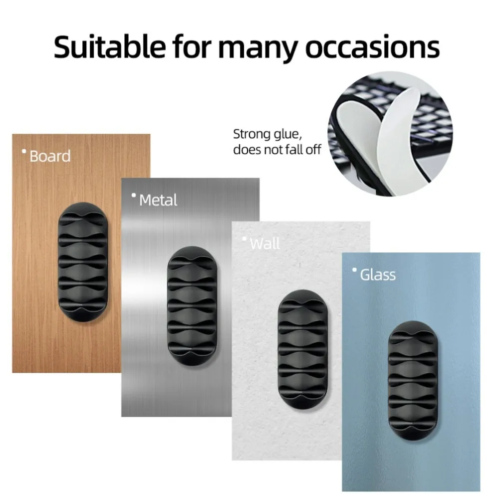 Clip Organizador de Cables USB y Auriculares – Silicona Flexible - imagen 5