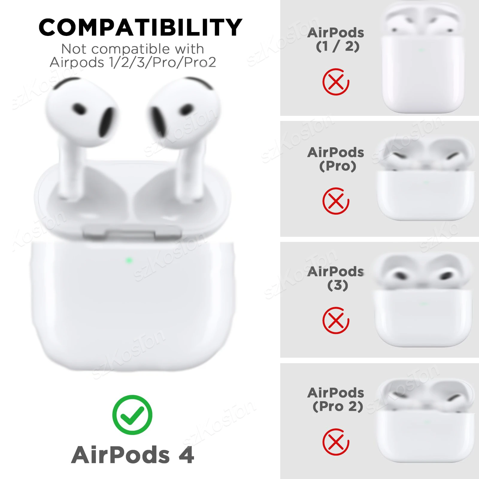 Funda Silicona AirPods 4 Antigolpes + Kit Limpieza - imagen 2