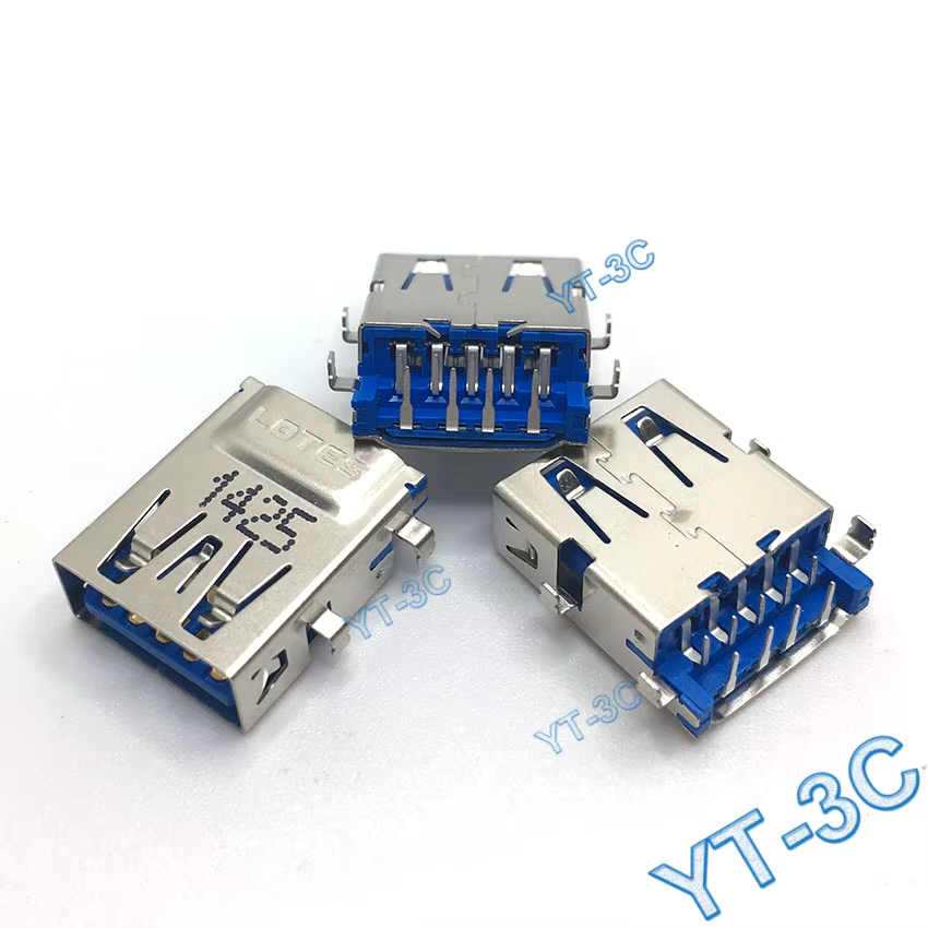 Vista lateral del conector USB