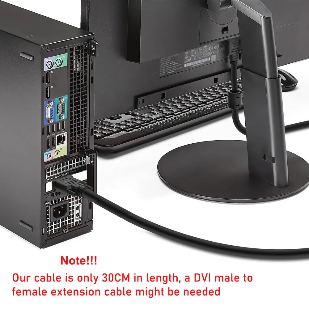 Cable DVI-D doble enlace macho a macho para monitor