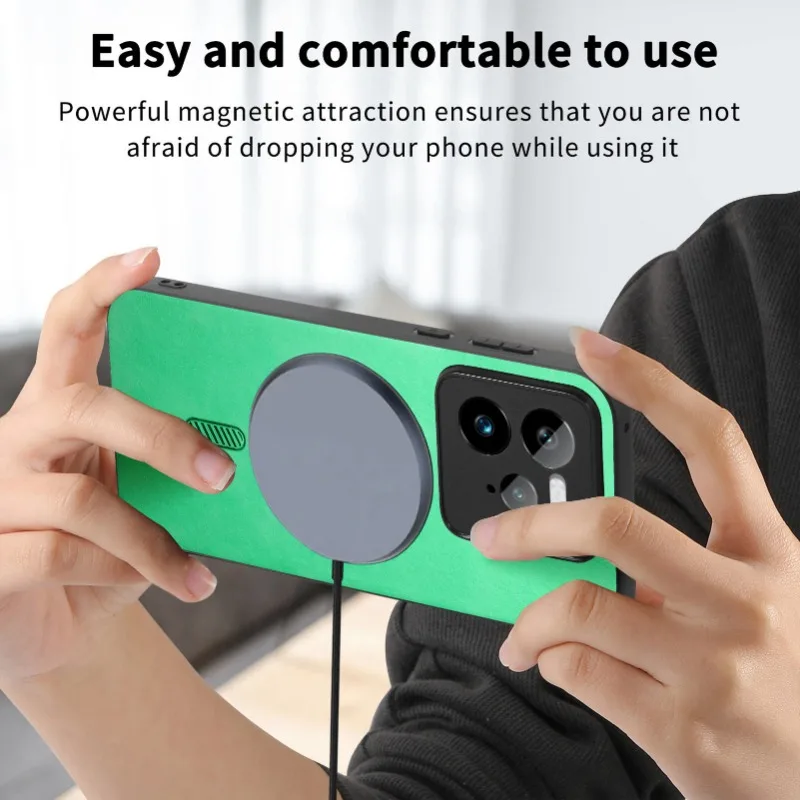 Funda MagSafe Realme GT7 Pro de cuero magnética antigolpes - imagen 4