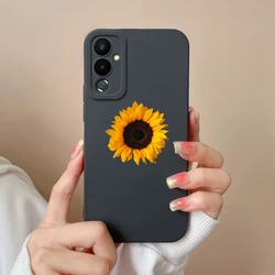 Funda Silicona Líquida Tecno Pova 4 Pro con Flores Antigolpes