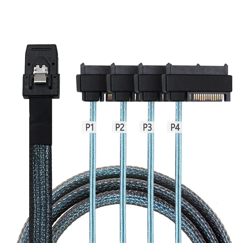 Detalle de conectores SAS SFF-8482