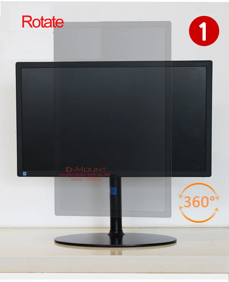 Soporte Monitor Escritorio Simple Base Grande Blanco - imagen 3