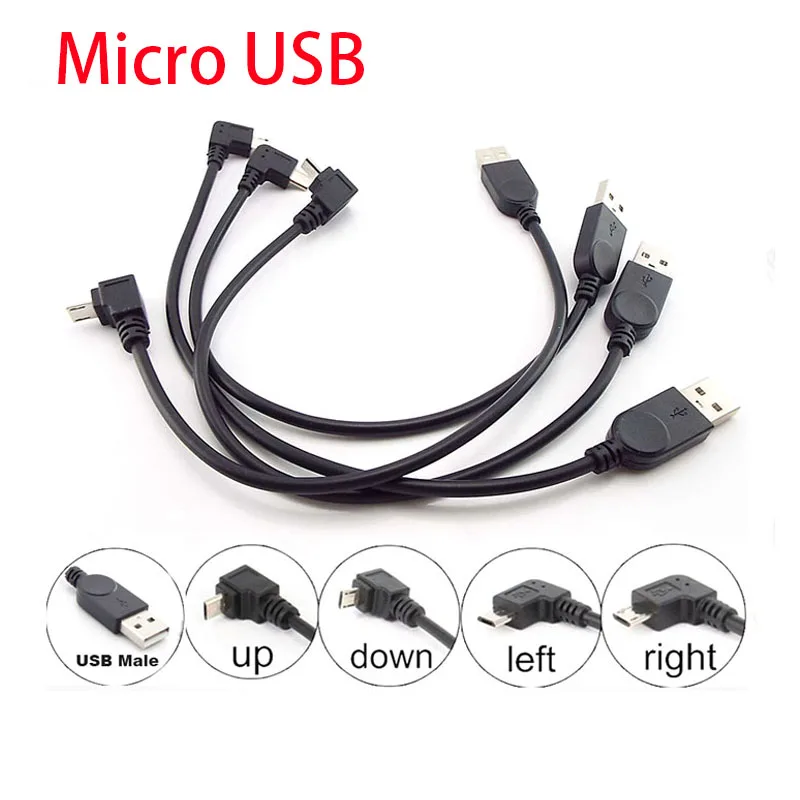 Adaptador USB-A a Micro-B Macho en ángulo - para tablets y móviles - imagen 2