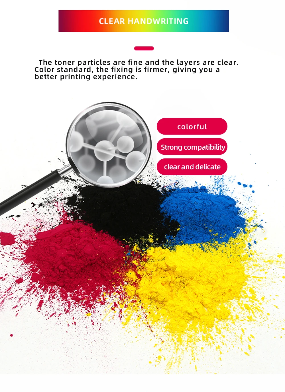 Variantes de color del polvo tóner compatible