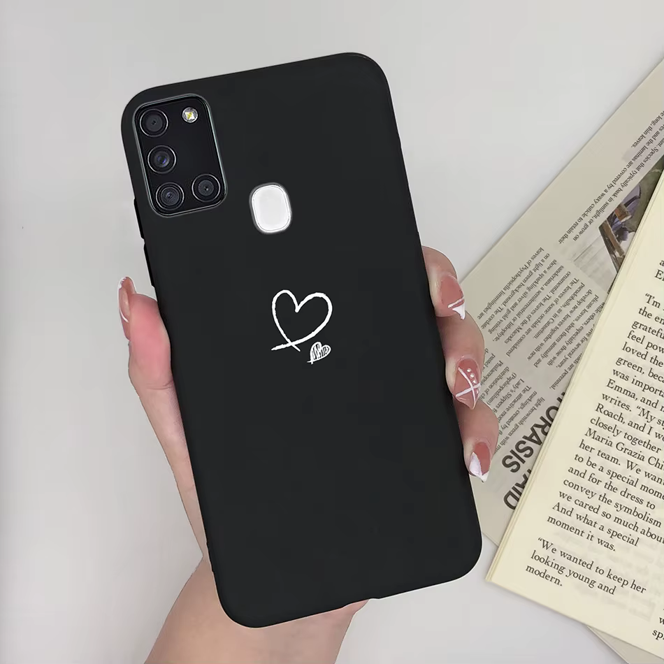 Funda trasera de silicona suave en color rosa para Samsung Galaxy A21S