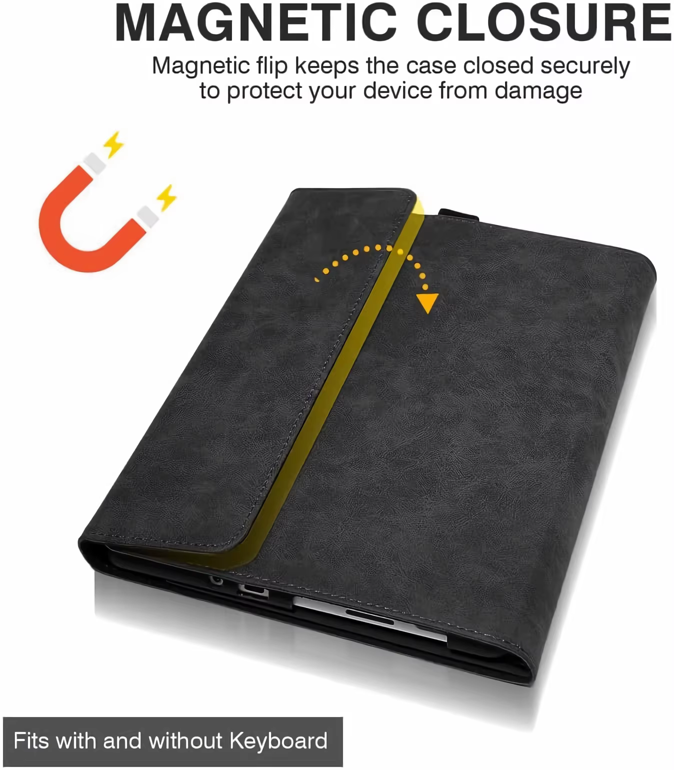 Funda Microsoft Surface Go 4/3/2 – Soporte Multiángulo TPU y Cuero PU - imagen 2