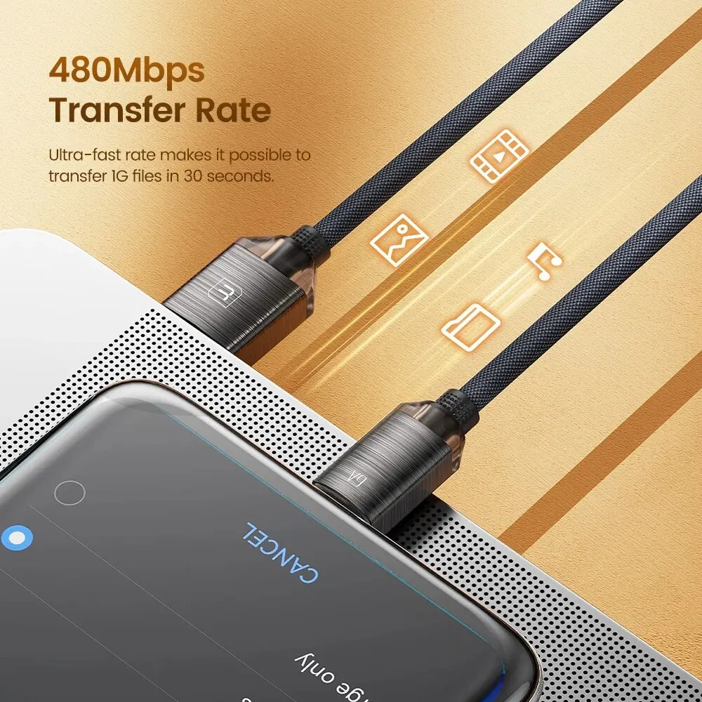 Cable USB-C Toocki 66W Carga Rápida - Samsung Xiaomi Huawei POCO - imagen 3
