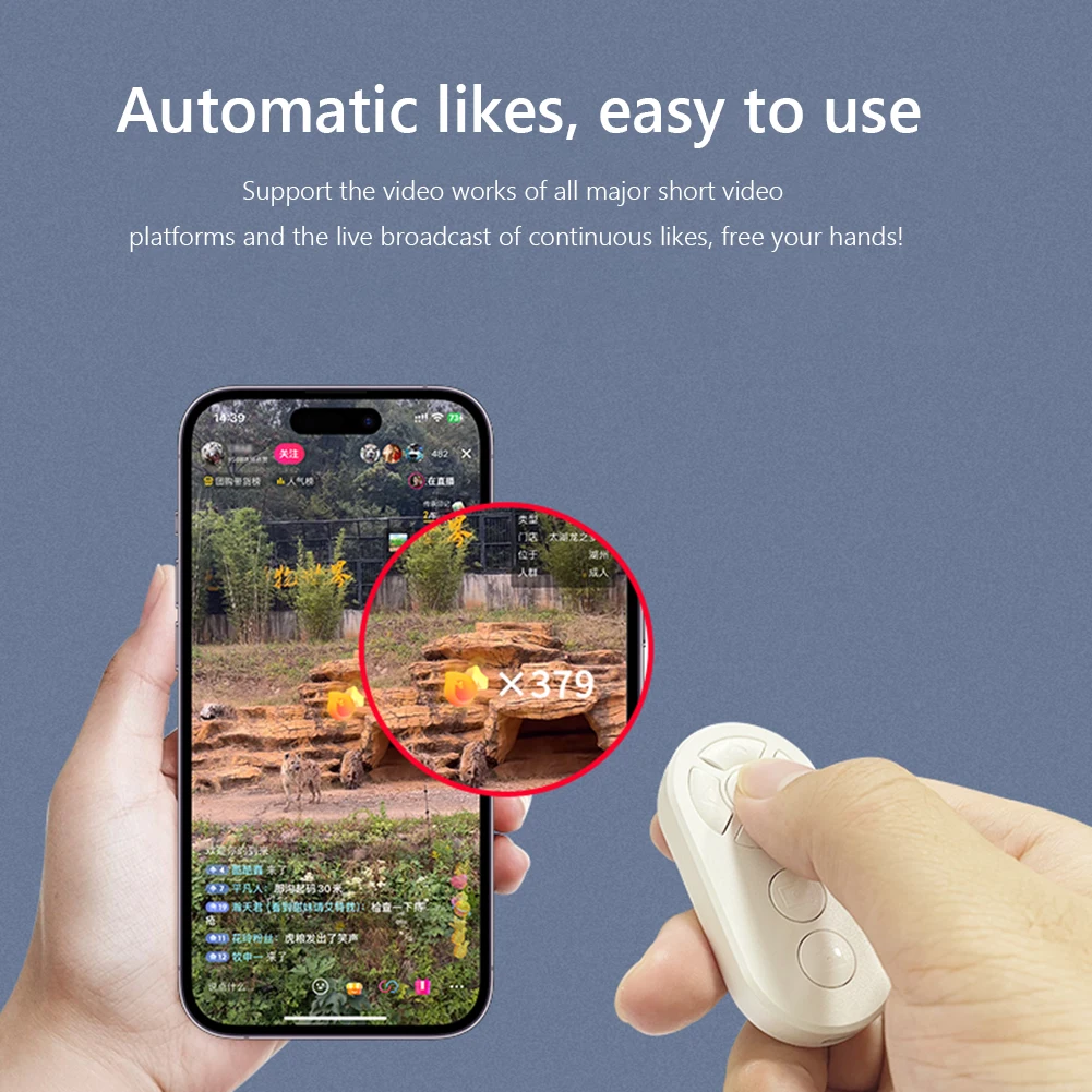 Disparador Bluetooth para Selfies, Compatible con iPhone y Xiaomi - imagen 3
