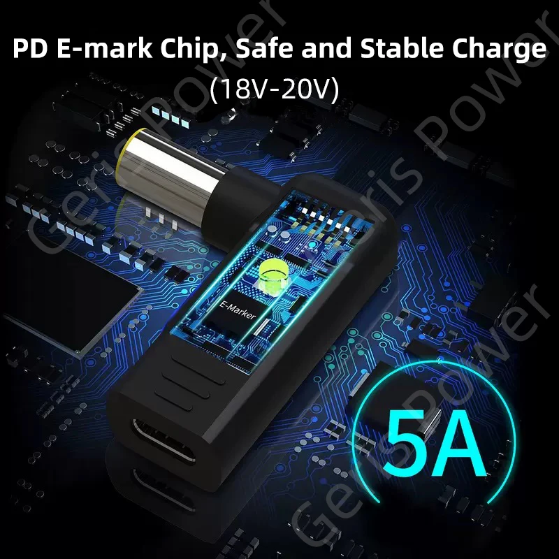 Adaptador USB-C a DC para portátiles HP, Dell, Asus, Lenovo - imagen 3