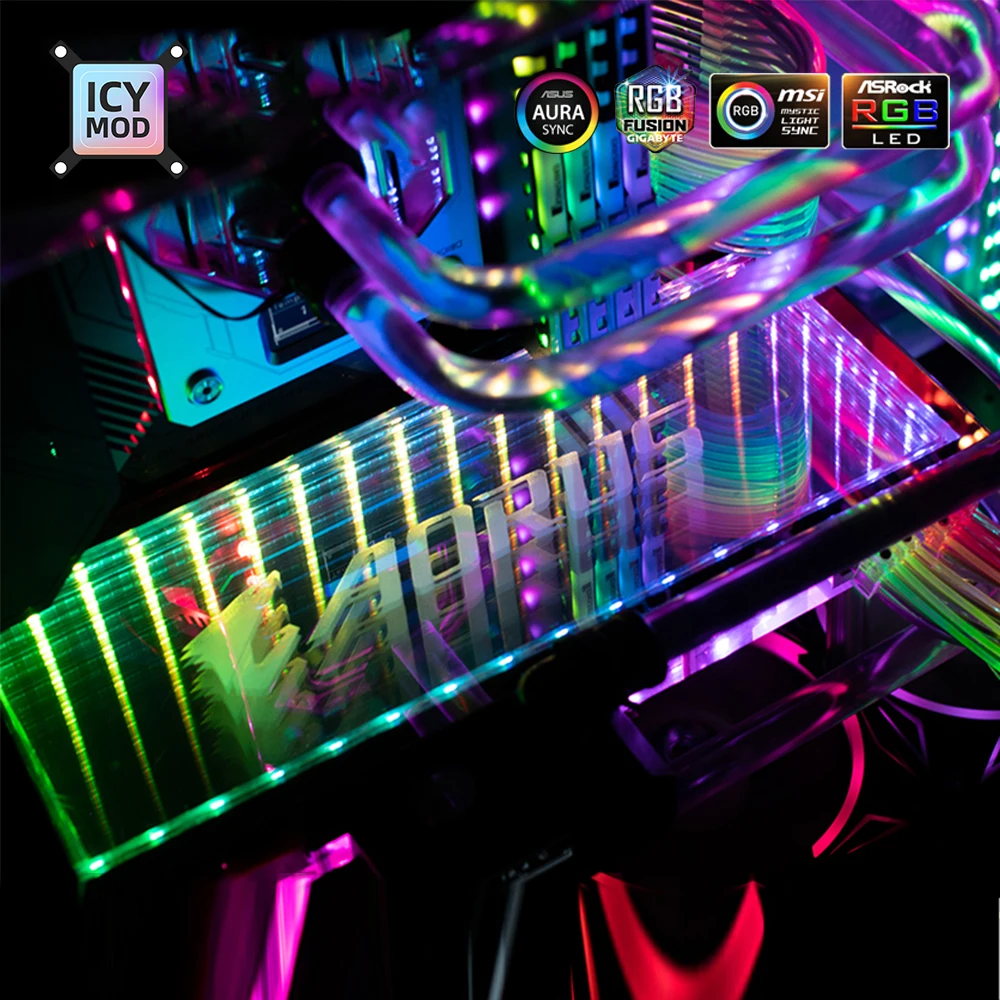 Panel Infinity RGB para PC con iluminación 3D y decoración de chasis - imagen 4