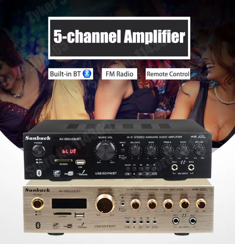 Amplificador SUNBUCK visto de frente con panel de control