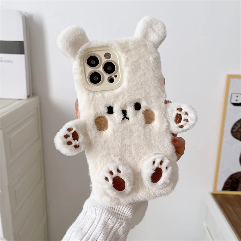 Funda Felpa Oso 3D iPhone 14/15 Pro – Prote Invernal