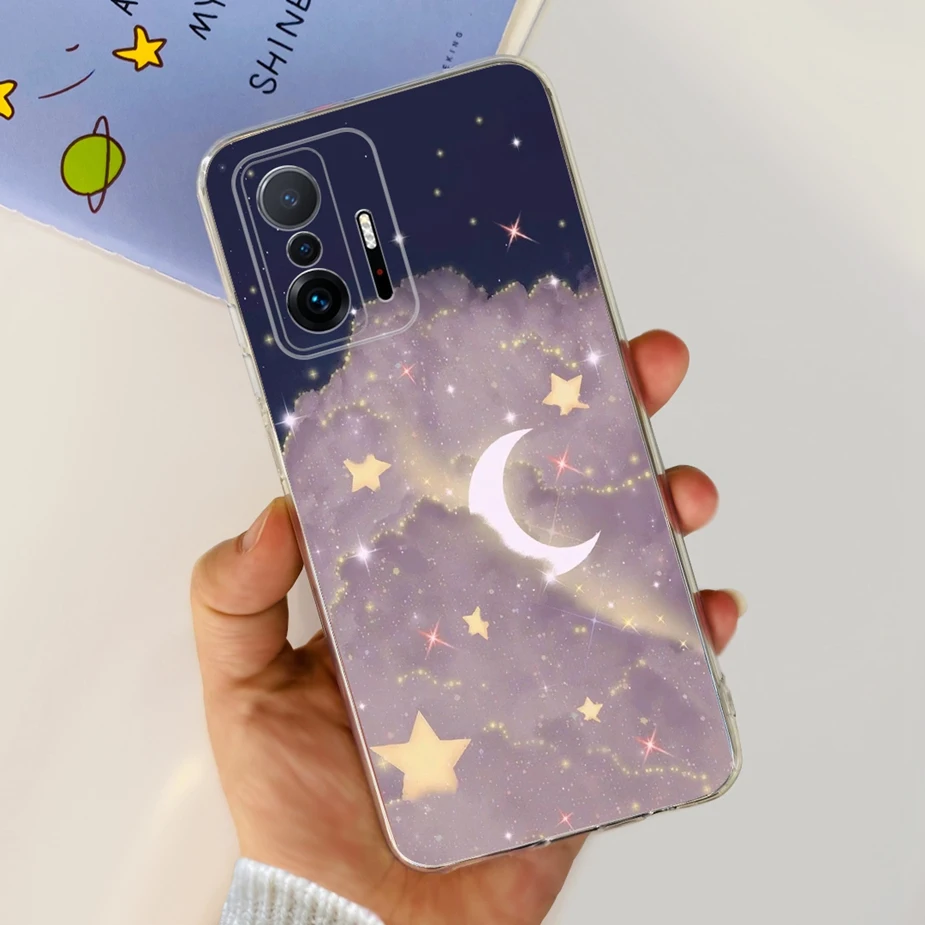 Funda de silicona transparente colorida para Xiaomi 11T Pro