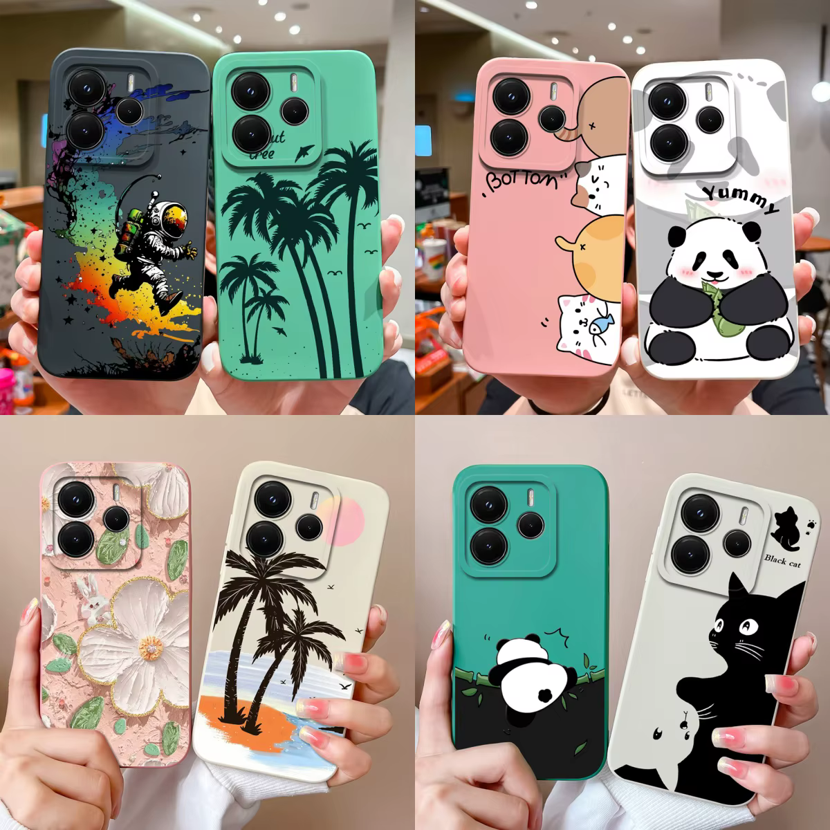 Xiaomi Redmi Note 14 Pro+ – Funda de Silicona con Dibujos