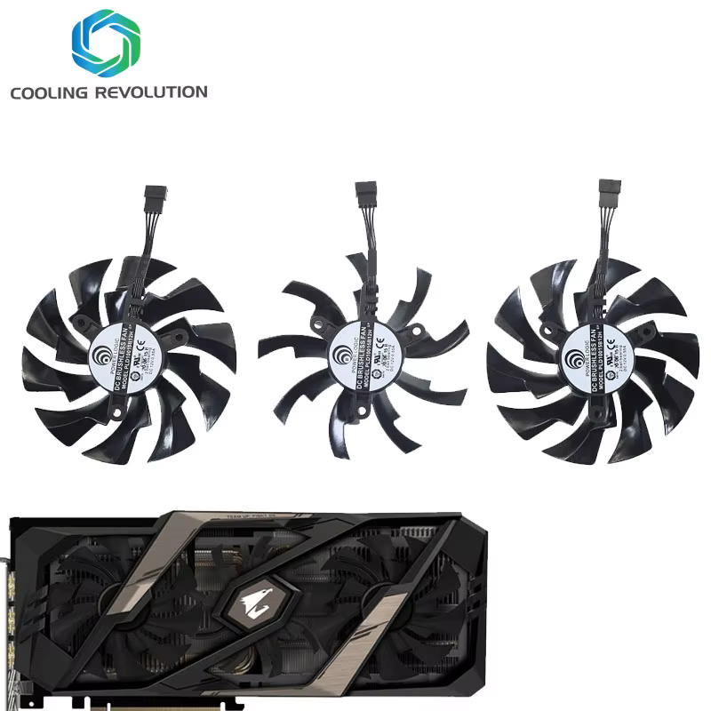 Ventilador comparado con el original de la tarjeta