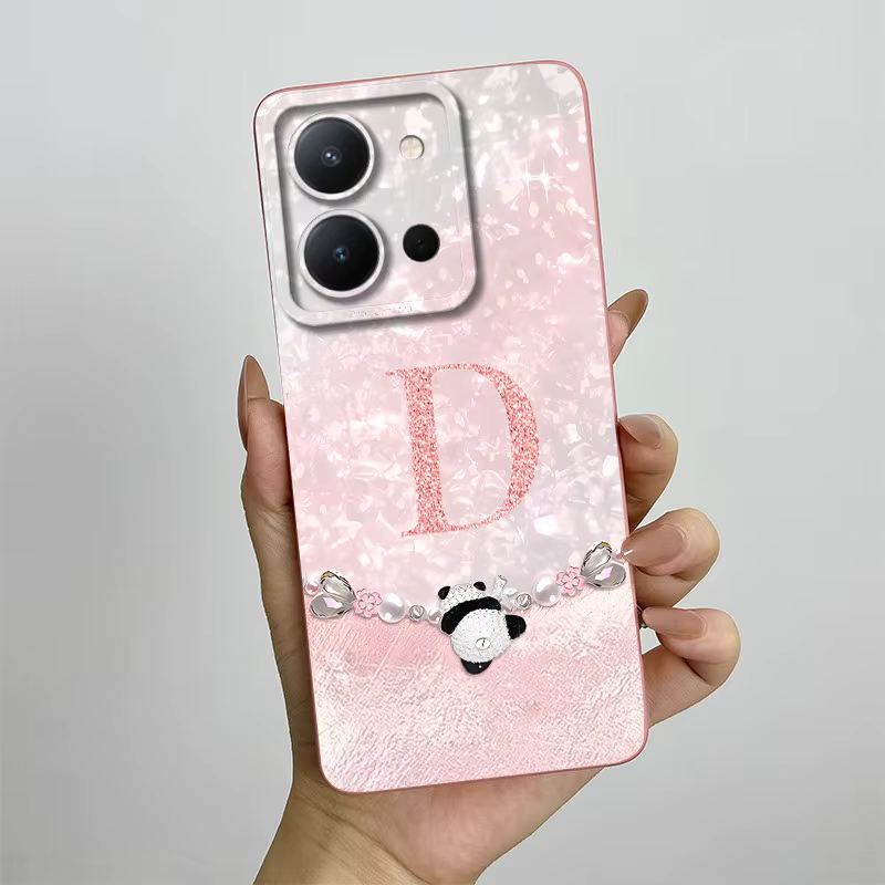 Funda Silicona Vivo Y36 Letras Estampadas Antigolpes