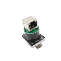 Conector RJ45 Hembra con Escudo Metálico Angular para Panel
