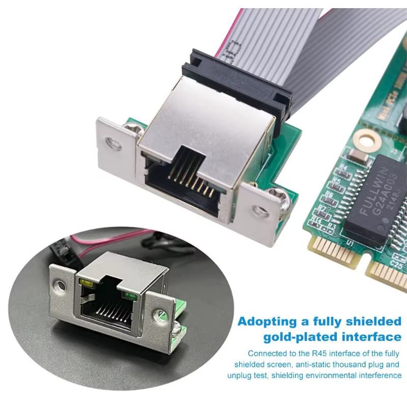 Mini Adaptador PCI Express Gigabit Ethernet – Chip Realtek RTL8111F RG45
