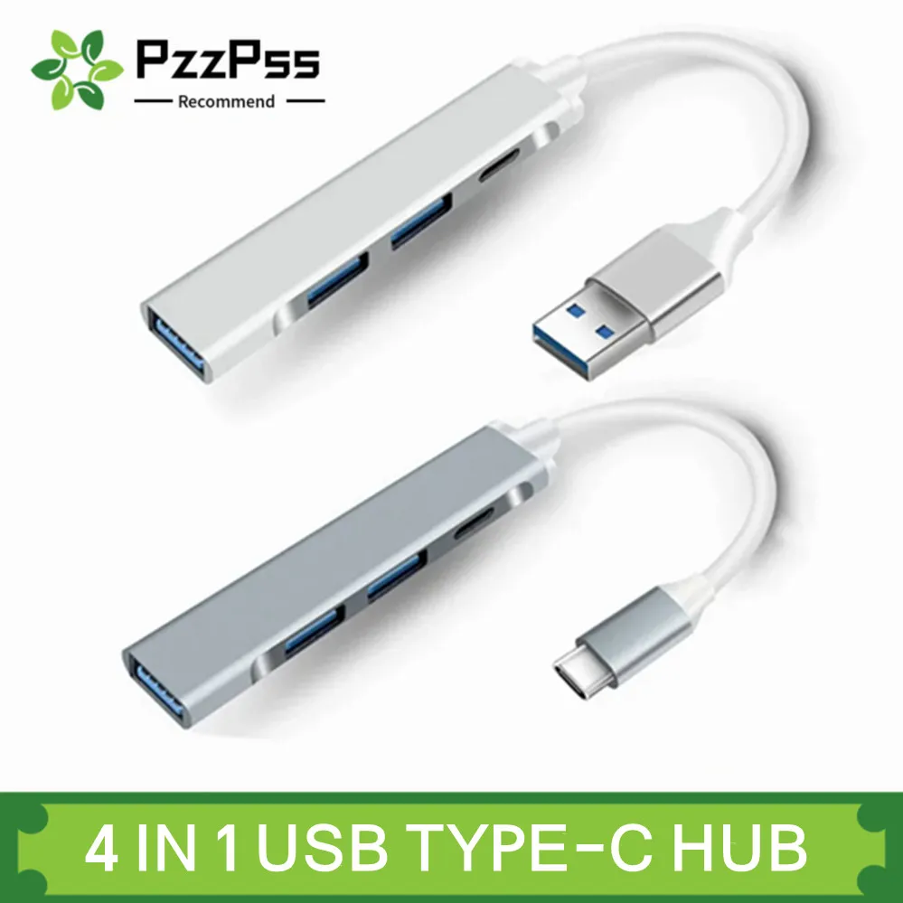 Hub USB 3.0 4 Puertos USB-C OTG – Adaptador Multipuerto para Portátil