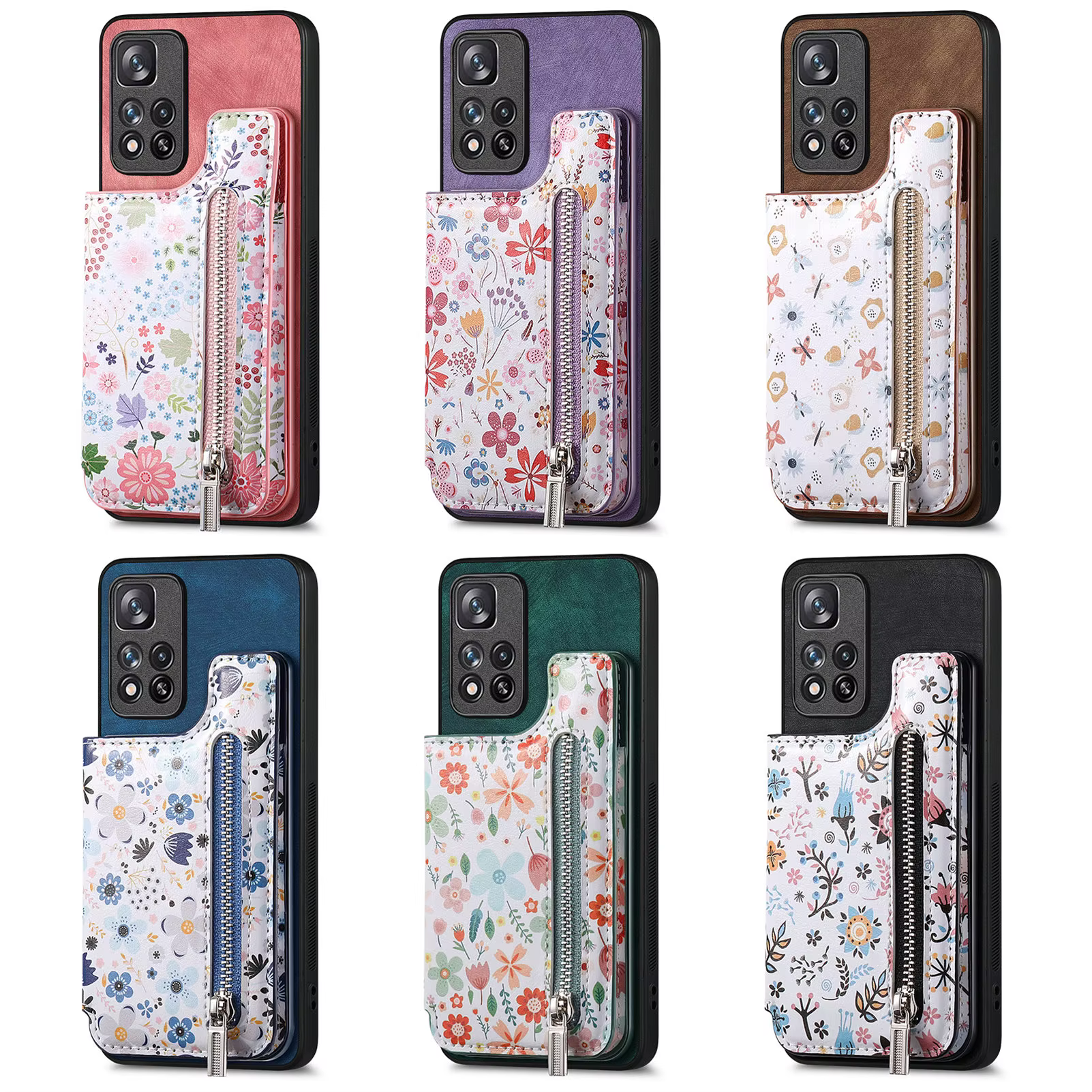 Interior con compartimentos para tarjetas y bolsillo con cremallera