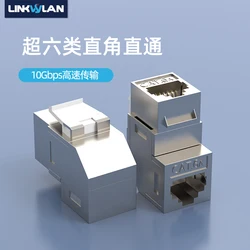 Acoplador Keystone Cat6A RJ45 90° Blindado para Panel