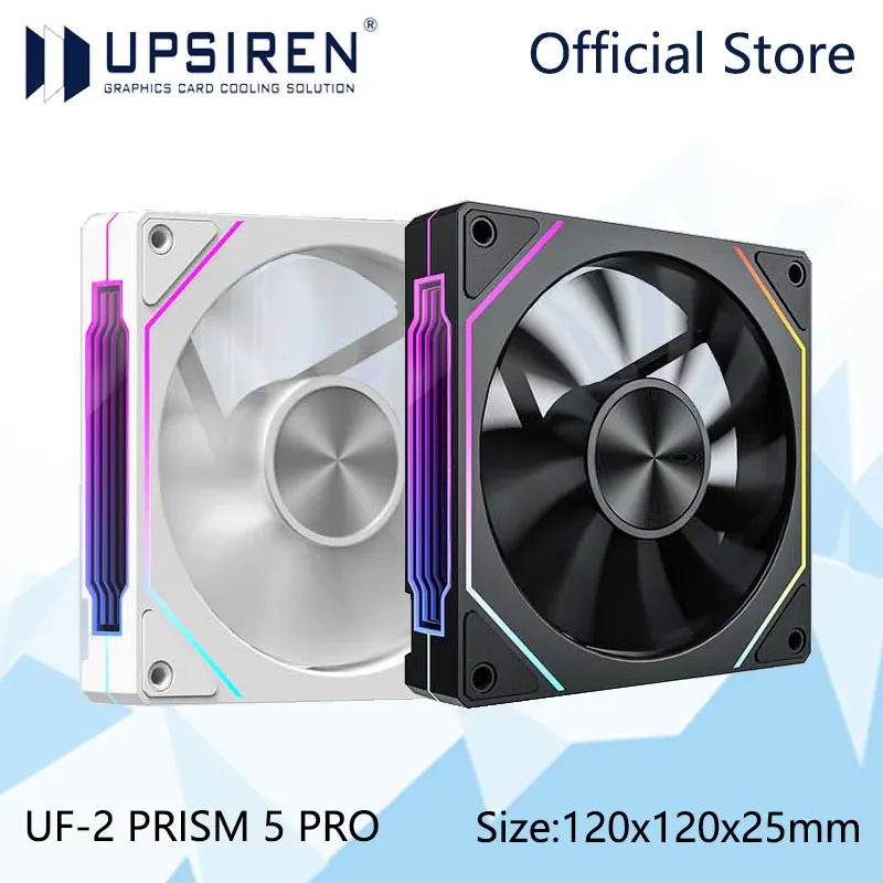 UPSIREN UF-2 PRISM 5 PRO – Ventilador PC ARGB Dual de Alto Caudal
