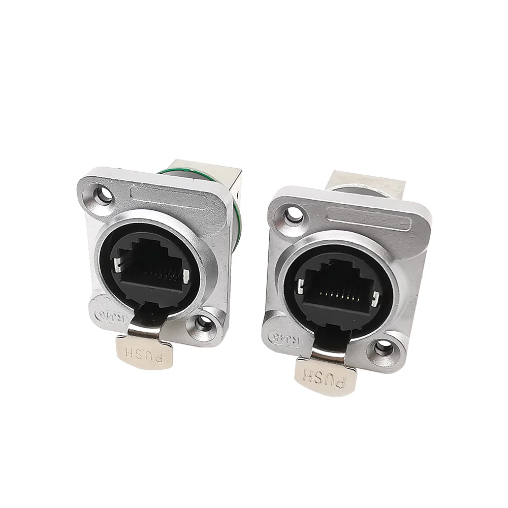 Conector RJ45 Hembra con Escudo Metálico Angular para Panel - imagen 2