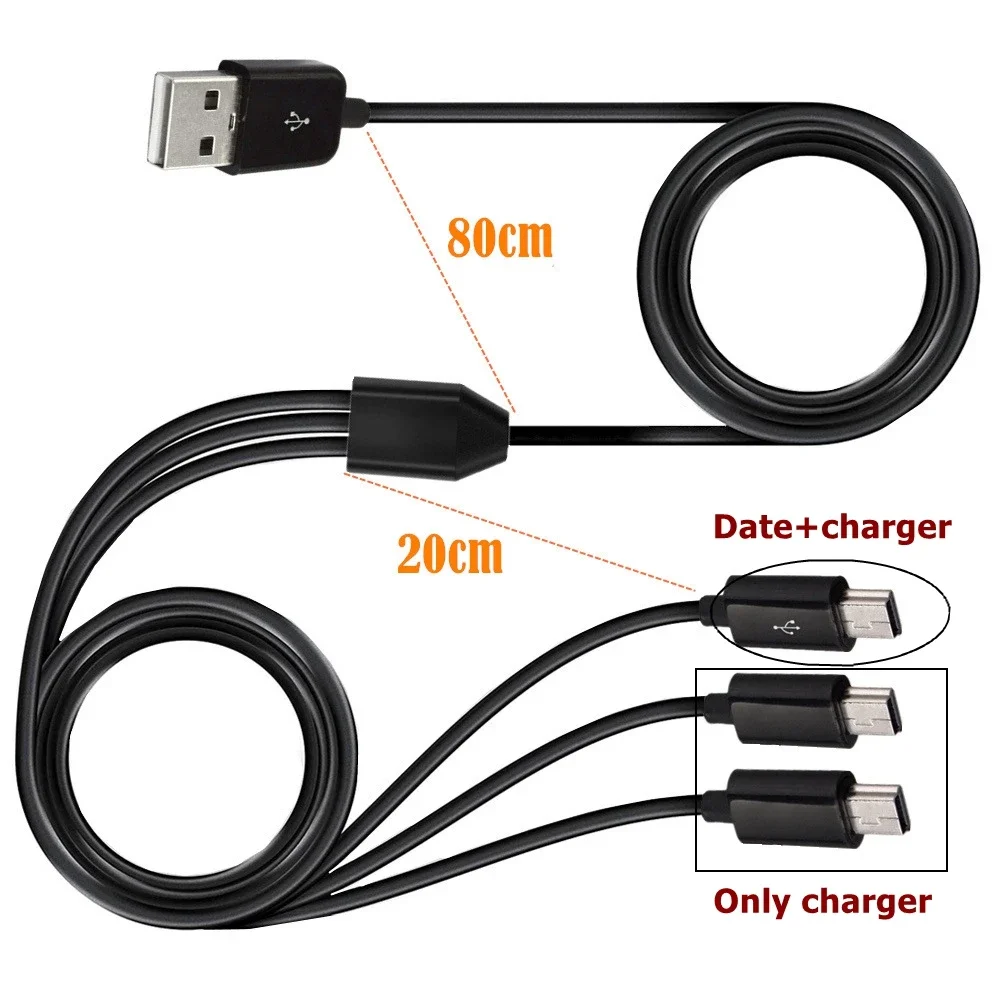 Cable divisor mini USB 3 en 1 vista lateral