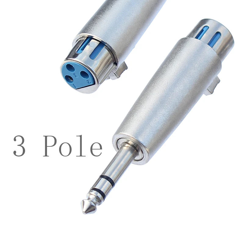 Adaptador XLR a Jack 6.35 mm Hembra-Macho Audio Profesional