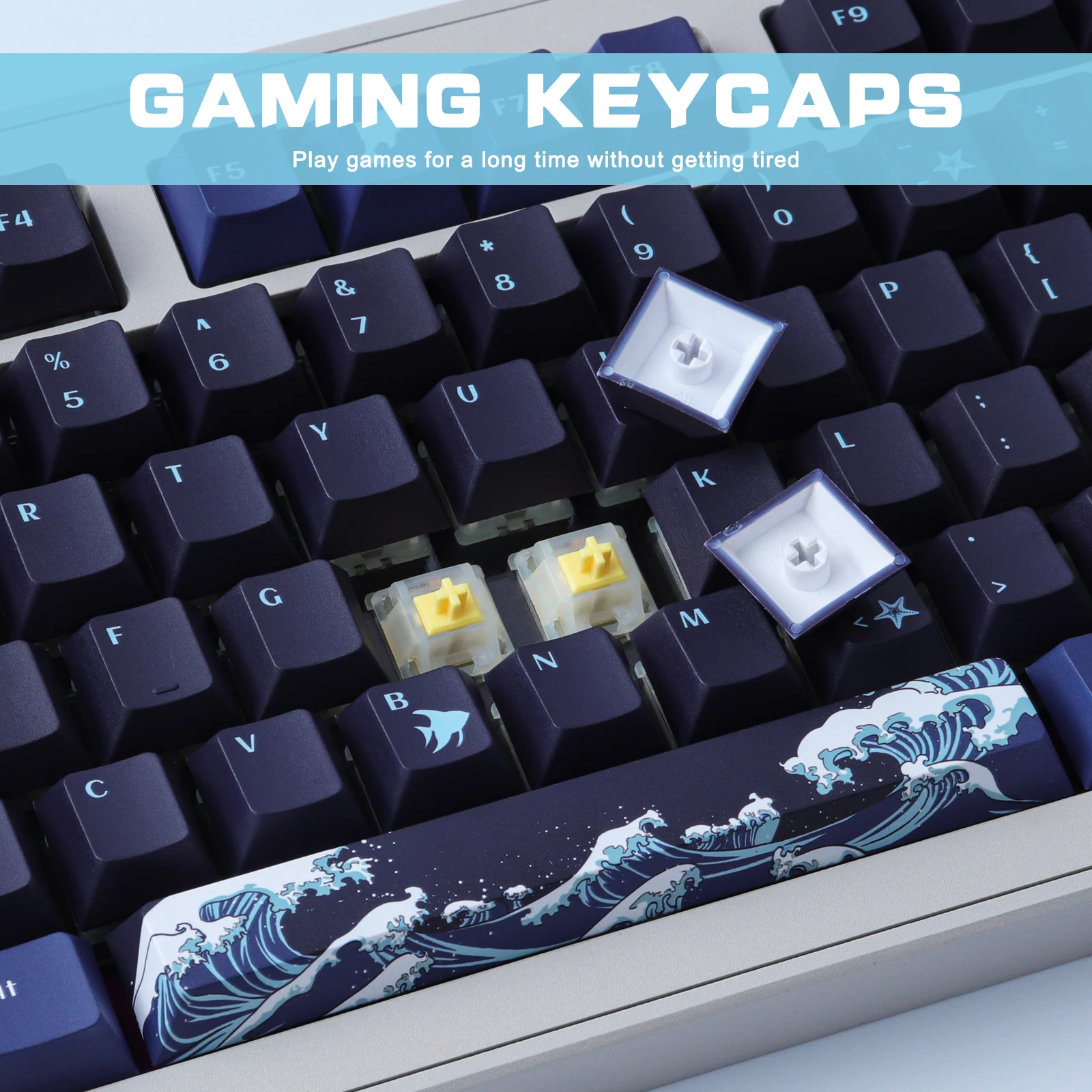 Teclas PBT Coralina Sea para Teclado Mecánico MX Switch - imagen 2