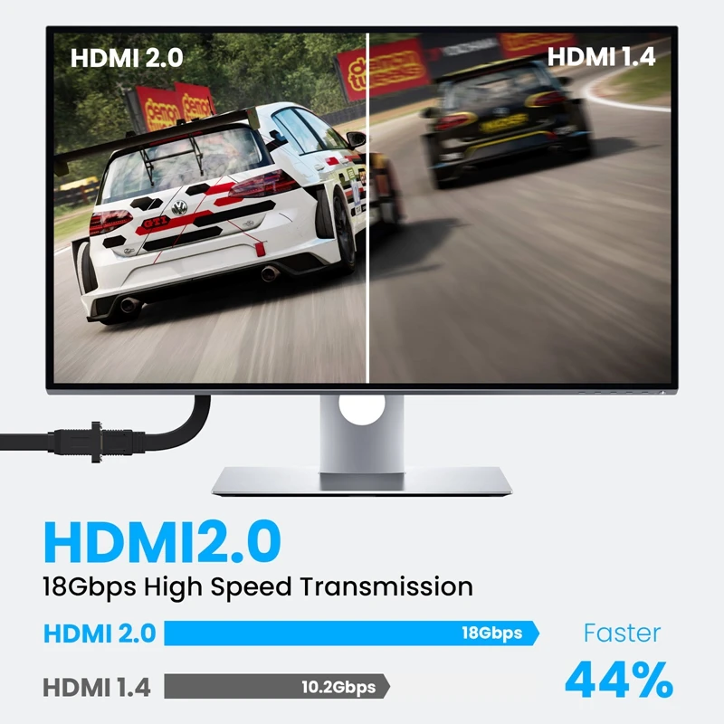 Cable prolongador HDMI macho-hembra 4K 60 Hz acodado para panel - imagen 4