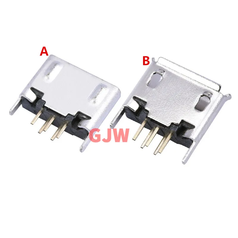 Conector USB Micro 5P hembra vista frontal