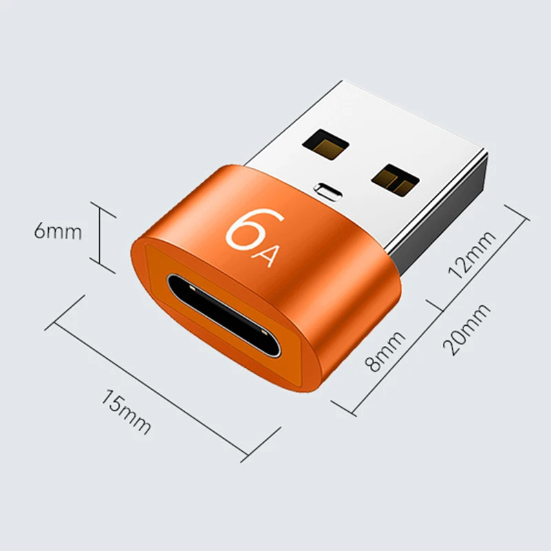 Adaptador conectado a un smartphone mostrando uso en tiempo real