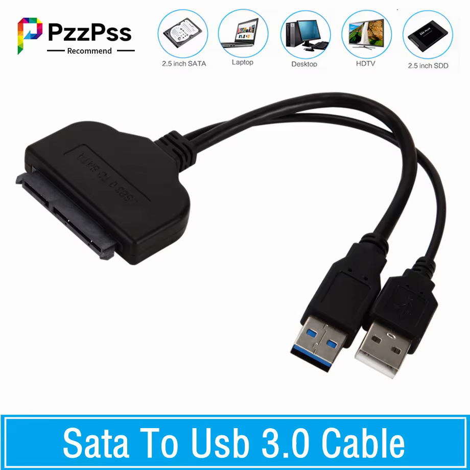 Adaptador USB-SATA para HDD/SSD de 2,5 pulgadas