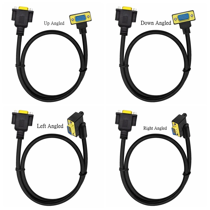 Cable Extensión VGA Macho Hembra – Codo 90 Grados Full HD - imagen 3