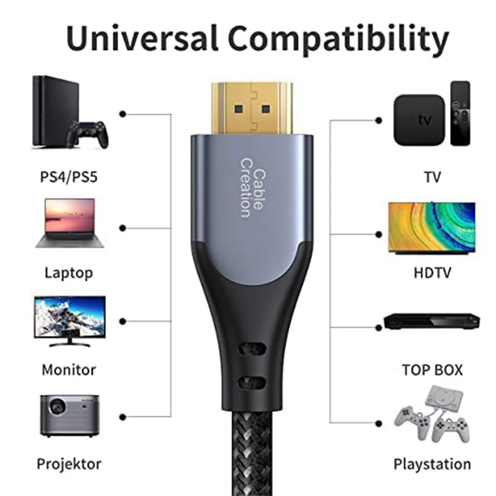 Cable HDMI Ultra High Speed Trenzado HDR eARC – PS5 y Xbox - imagen 5