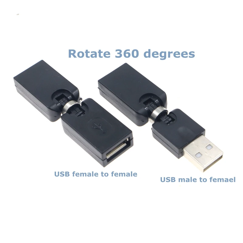 Adaptador USB 2.0 Macho a Doble Hembra Giratorio 360° - imagen 4