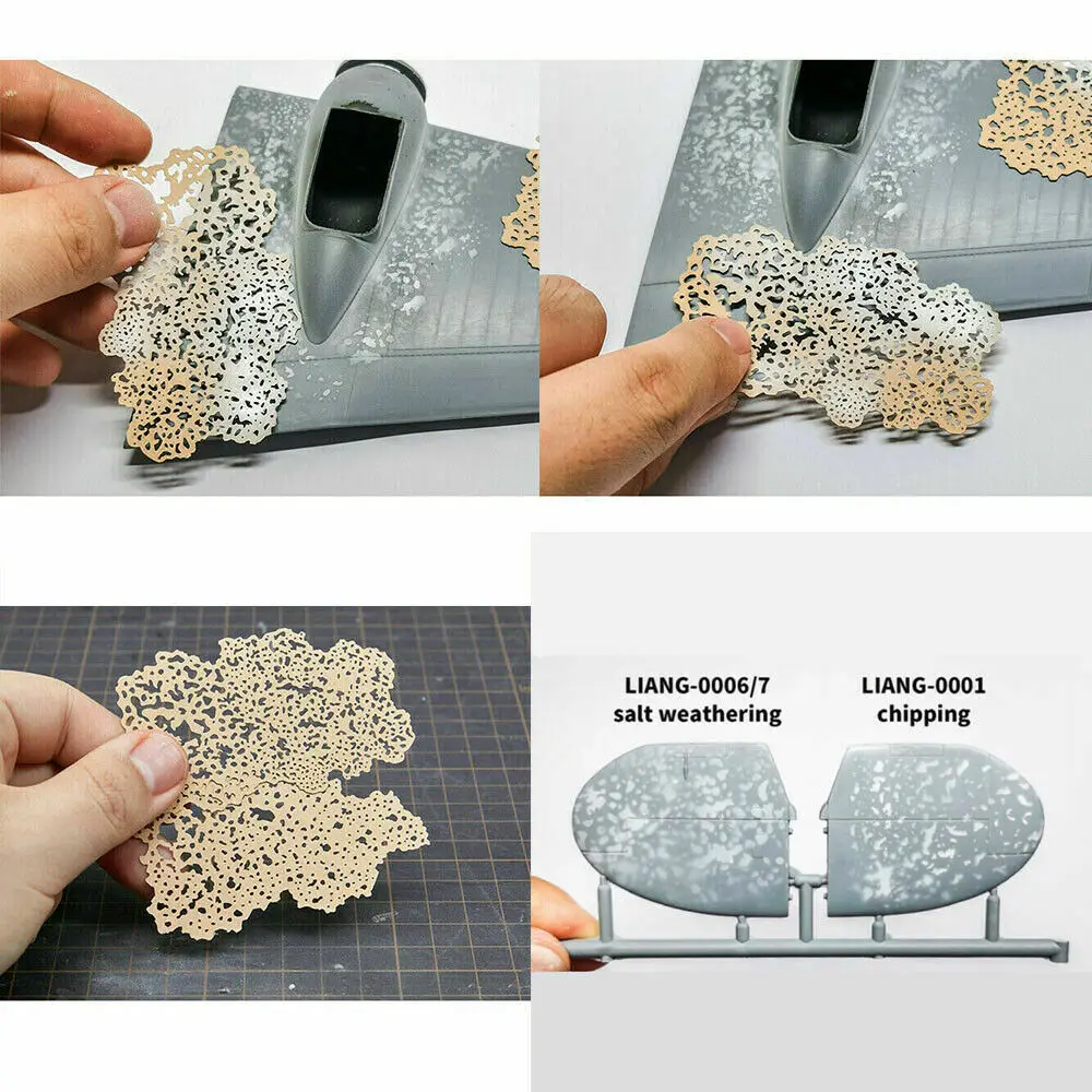 Plantilla Aerógrafo LIANG para Maquetas Aviones – Efectos Weathering - imagen 4