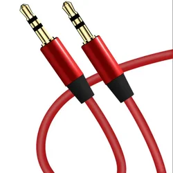 Cable Extensión Jack 3,5mm Macho-Macho Chapado en Oro para Coche
