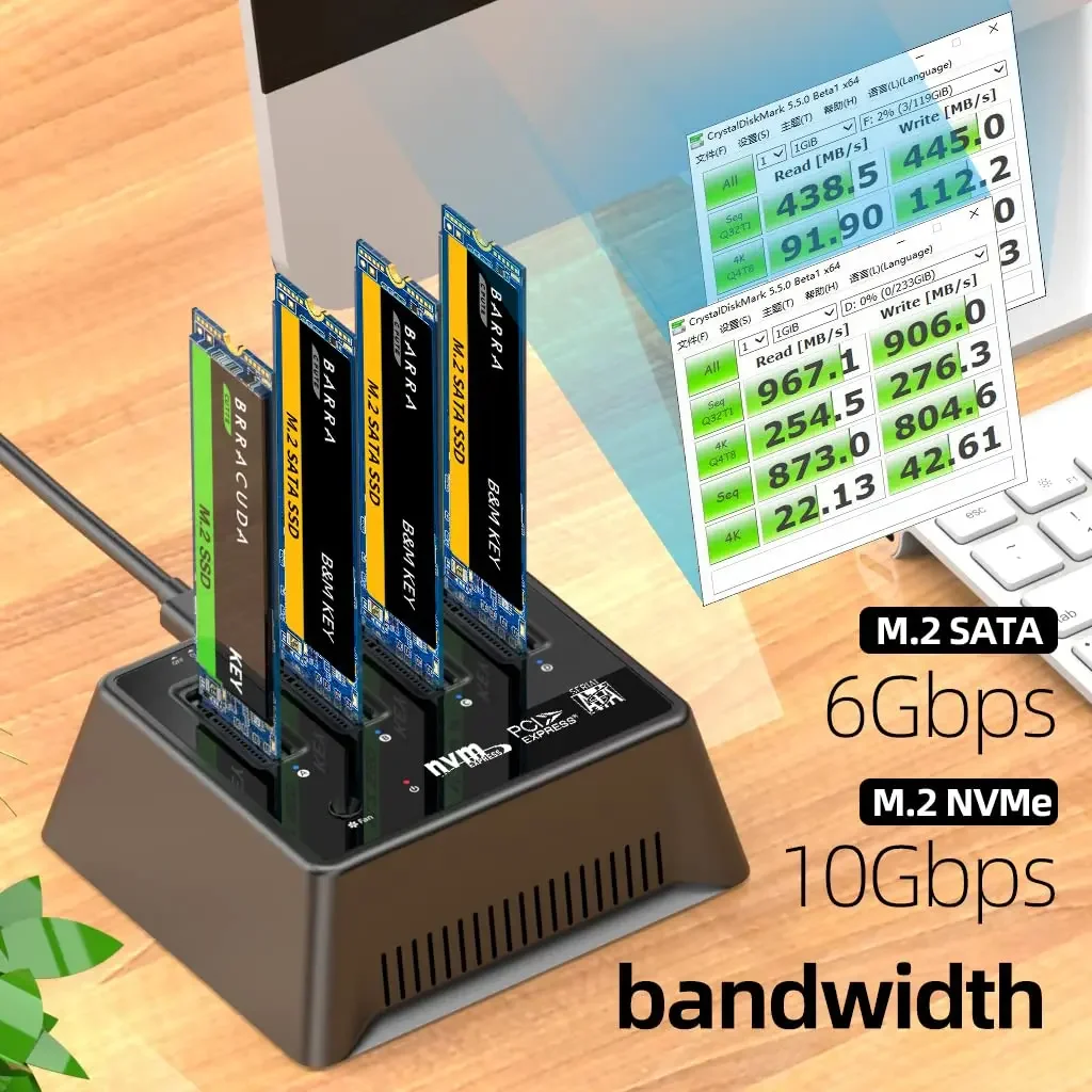 MAIWO Estación de acoplamiento M.2 NVMe y NGFF USB-C - imagen 3