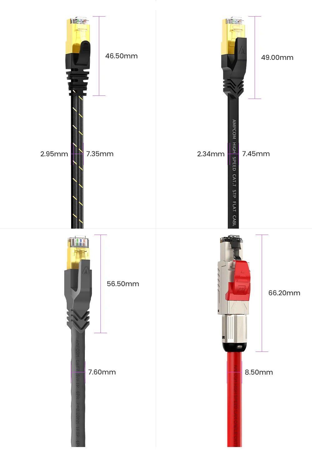 Cables de colores para organización