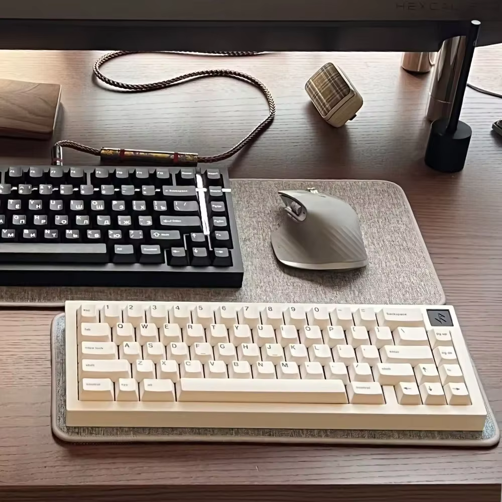 ECHOME Alfombrilla de lino para teclado mecánico: mejora sonido - imagen 4