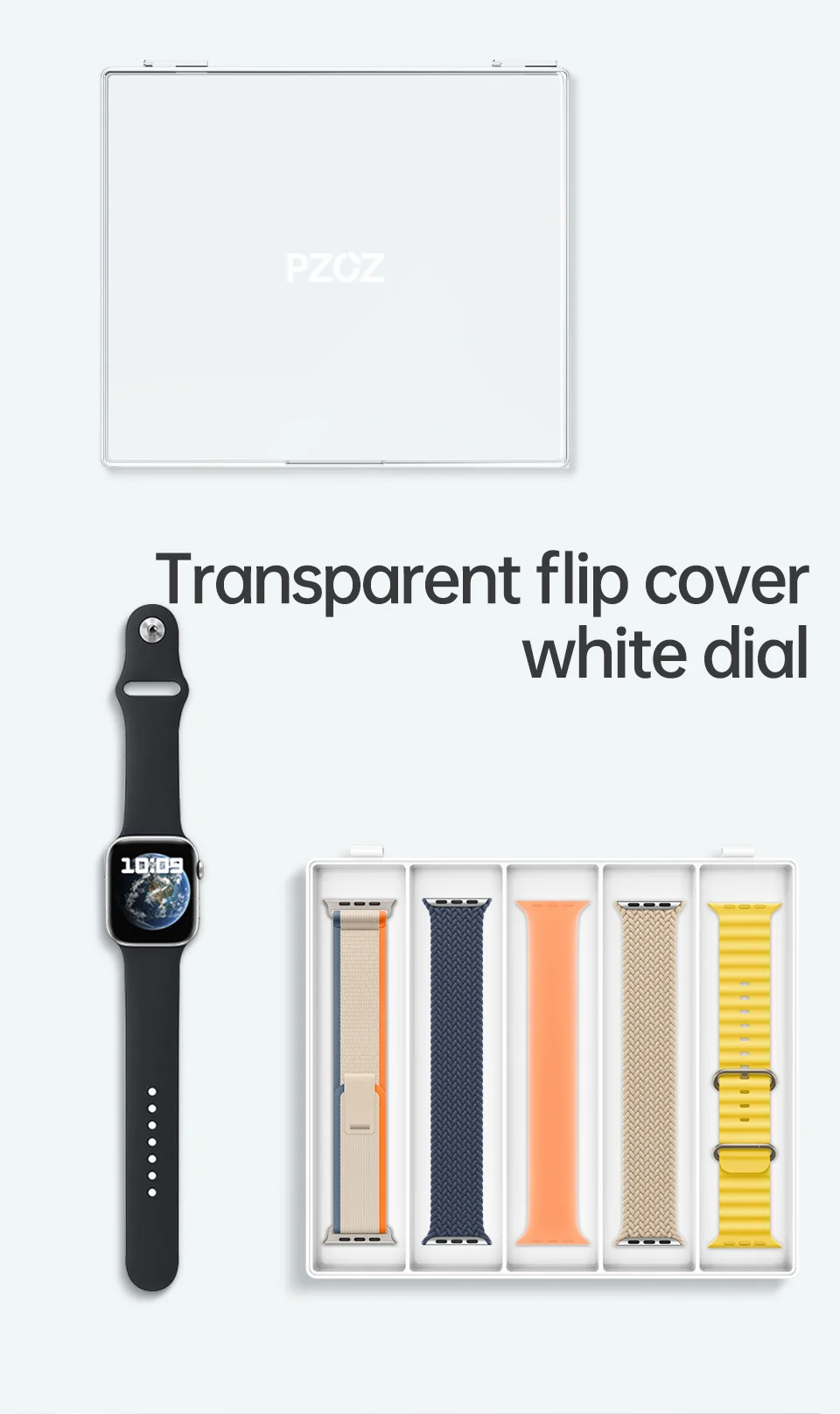 Diseño de tapa abatible transparente