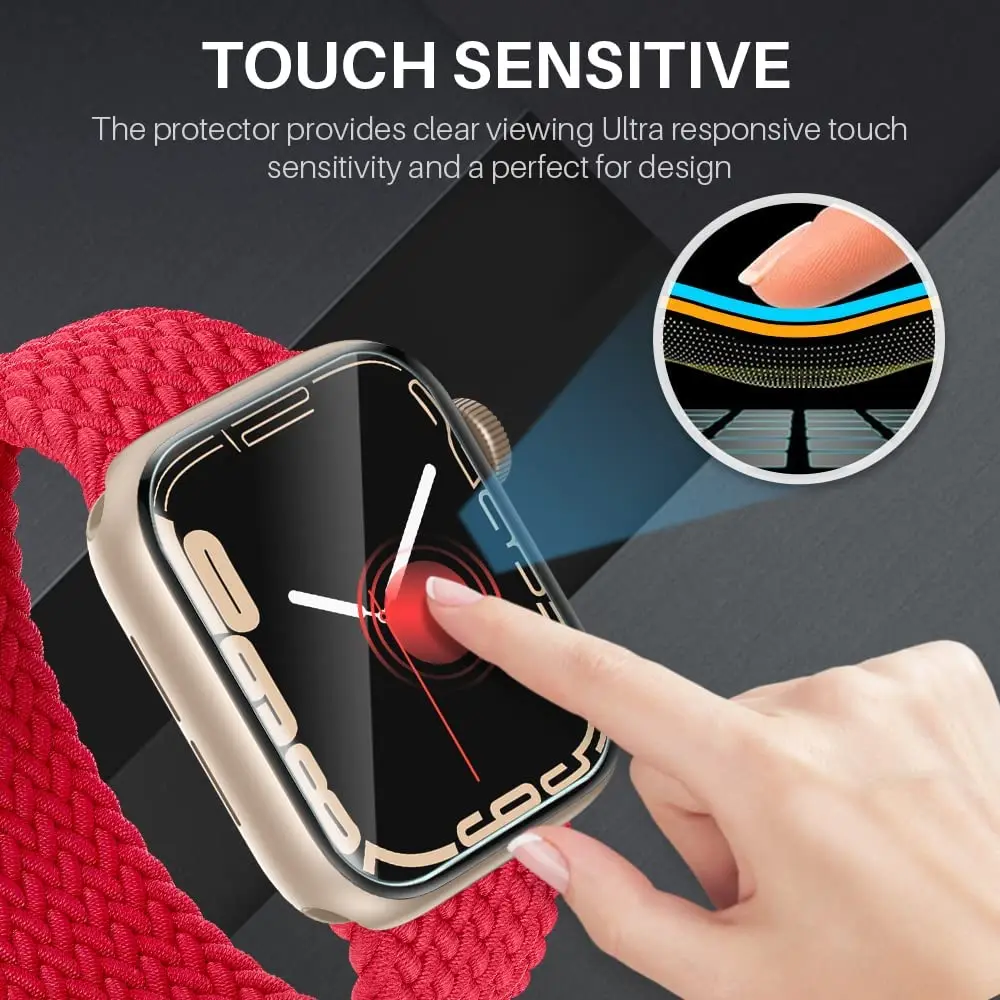 Protector Pantalla Hidrogel Apple Watch 9/8/7/6/SE – AntiGolpes - imagen 2